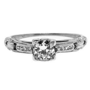 R1921-0.42 cts-Trans-Buckle-Plat-Ring