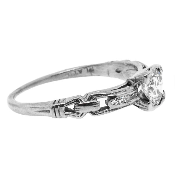 R1921-2-0.42 cts-Trans-Buckle-Plat-Ring