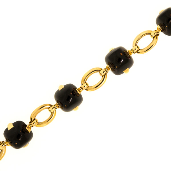 B470-2-Marzo Paris-Cabochon Onyx-18KY-Bracelet