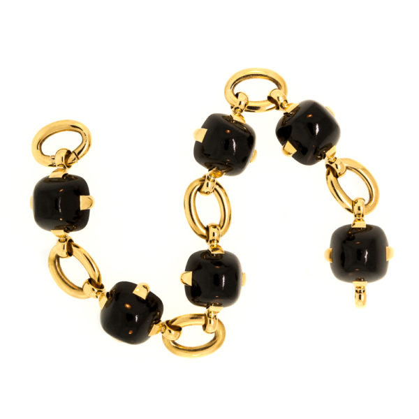 B470-Marzo Paris-Cabochon Onyx-18KY-Bracelet