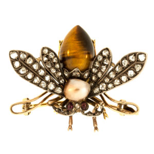 P134-French-Tiger Eye-Pearl-Fly-Victorian