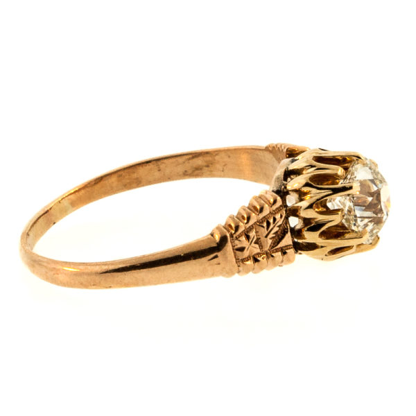 R1978-2-0.65 cts-OEC-Engraved-Gold-Ring