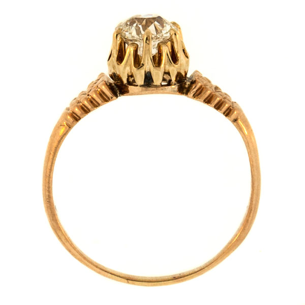 R1978-3-0.65 cts OEC-Engraved-Gold-Ring