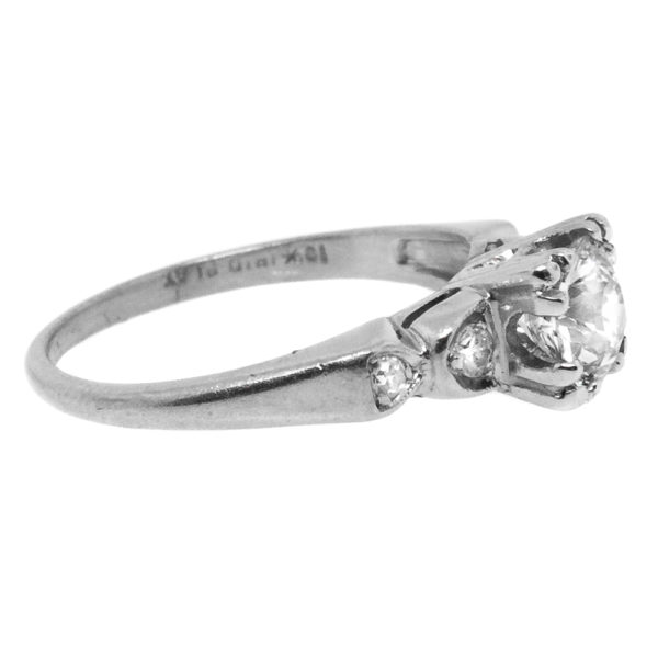 R2007-2-0.81 cts-OEC-Oval Shoulders-Plat-Ring