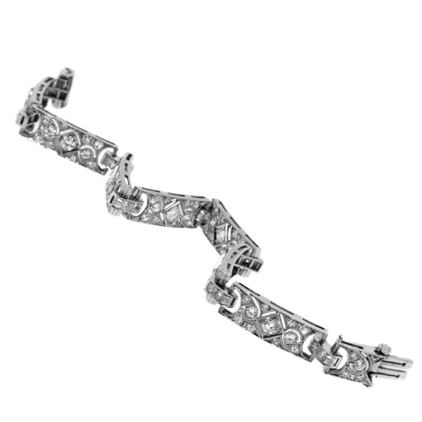 B443-2-4.90 cts-Rectangular links-Plat-Brac