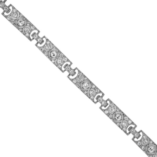 B443-3-4.90 cts-Rectangular links-Plat-Brac