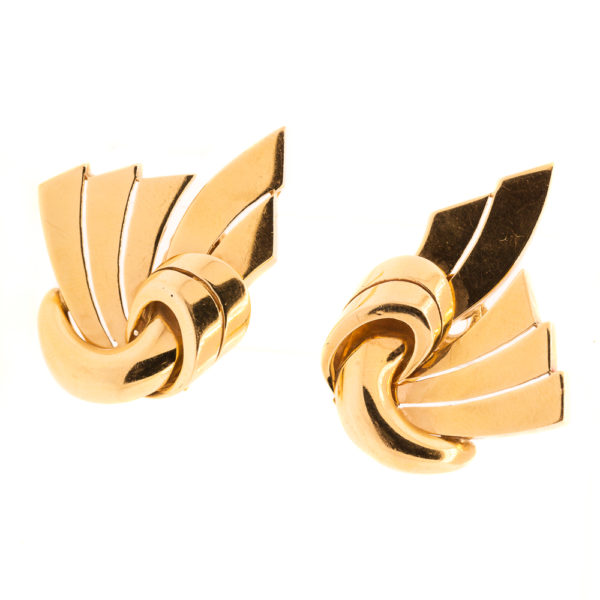 E620-Retro-Spread Wing-Gold-Earring