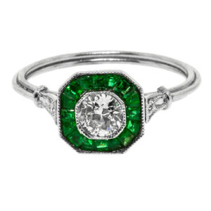 R1963-GS4-0.40 cts-OEC-Emerald-Plat-Ring