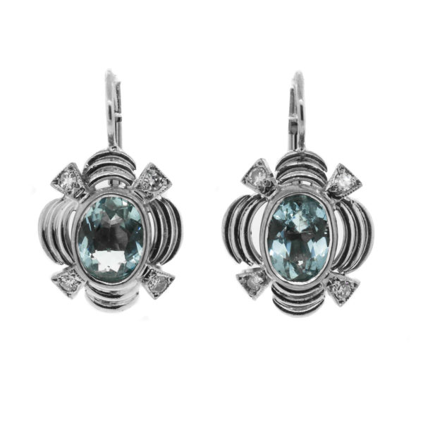 E619-1950-Aqua-Diamond-Gold-Earring