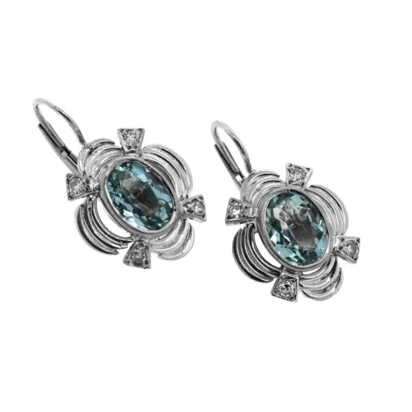 E619-4-1950-Aqua-Diamond-Gold-Earring