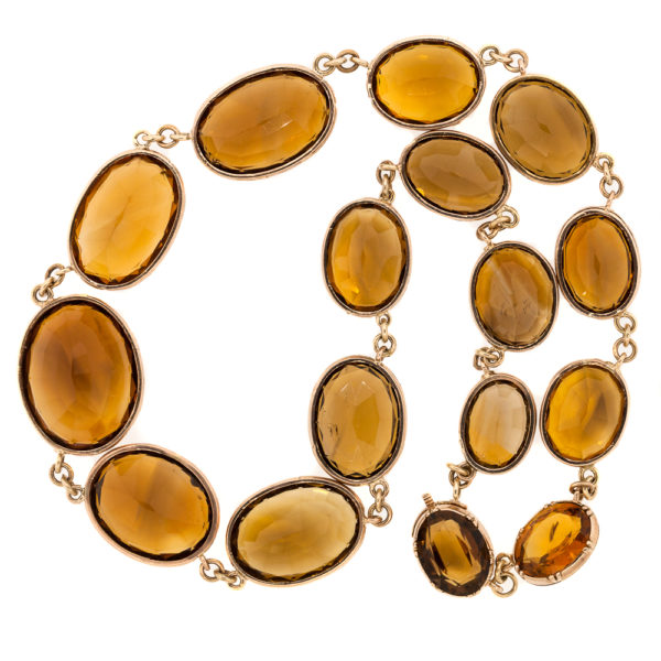 N335-4-Victorian-Graduated Citrine-Gold-Neck