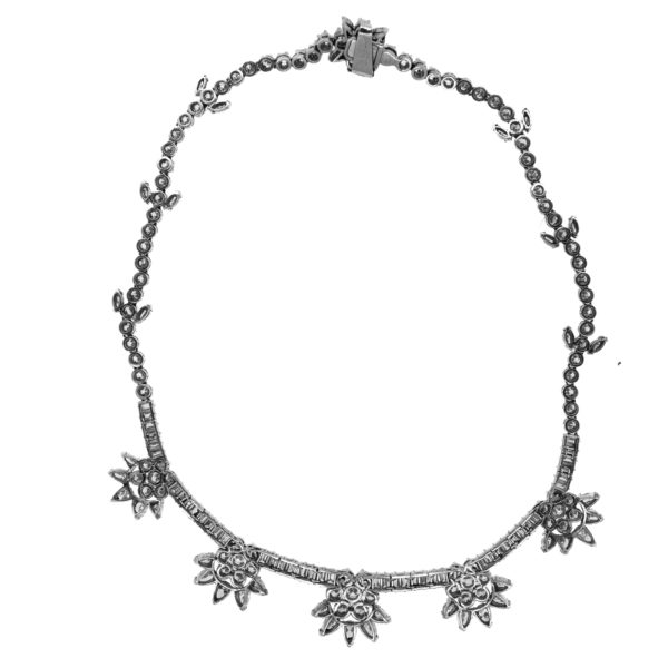 N629-3-Medley of Diamonds-Platinum-Necklace