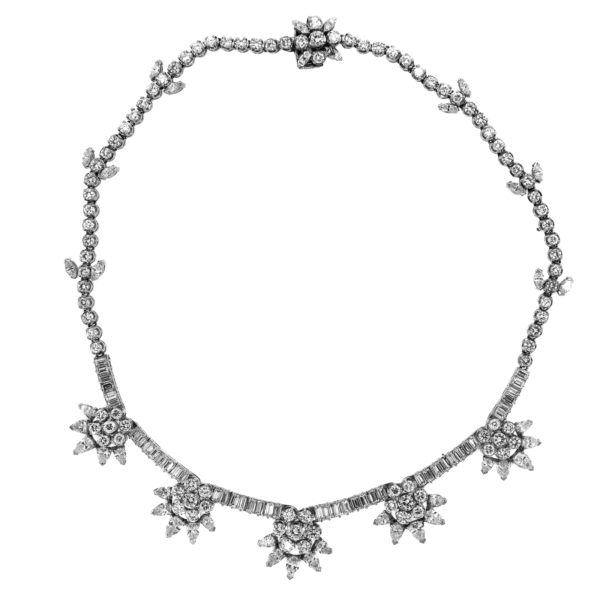 N629-Medley of diamond-Platnum-Necklace