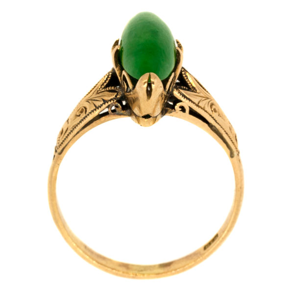 R2080-4-1920-Jadeite-Engraved Gold-Ring