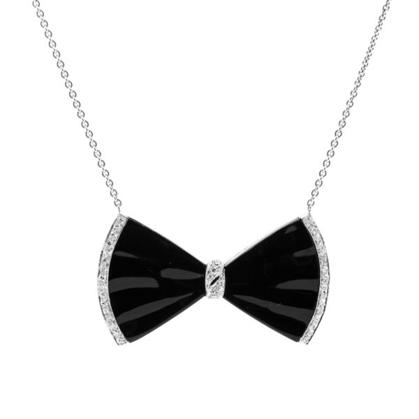 N608-2-1920-Onxy Diamond-Platinum-Bow Tie