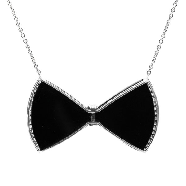 N608-3-1920-Onyx Diamond-Platinum-Bow Tie