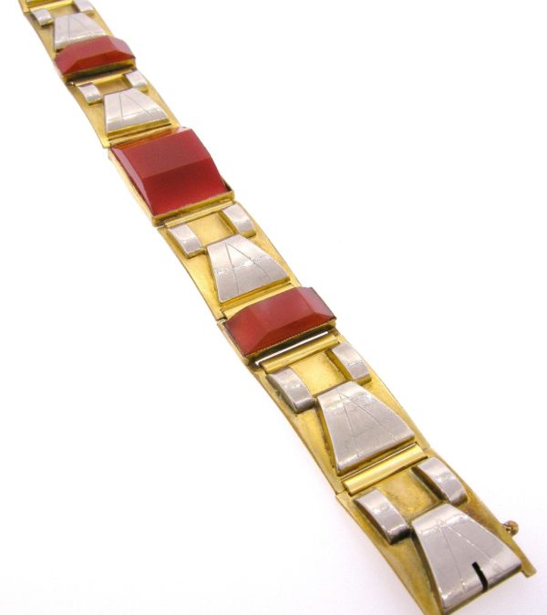 B321-2-Carnelian-1940-2 Tone Metal