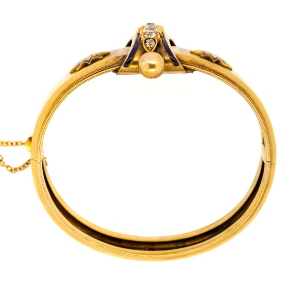 B504-3-Victorian-OMC Dia-Gold-Bangle