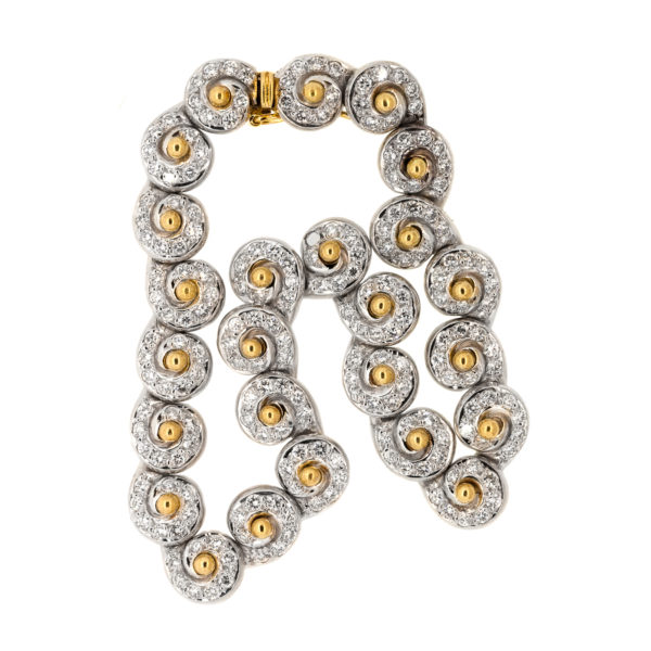 B508-2-Nautilus-Diamond-2 Tone Gold