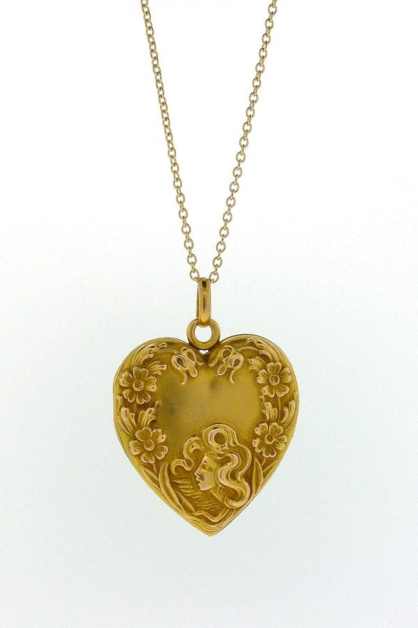 N252-Art Nouveau-14KT Locket