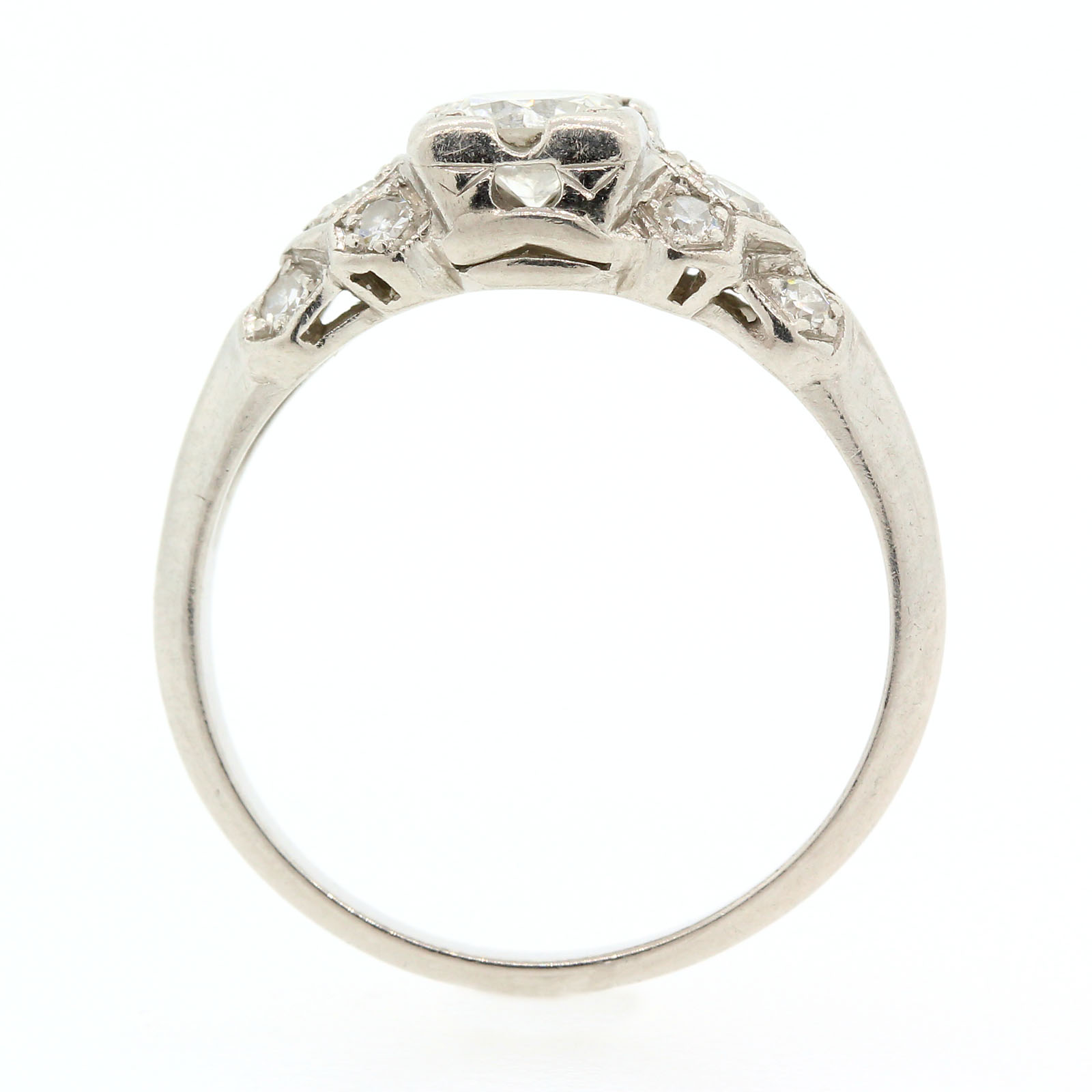 Vintage Old European Cut Diamond Platinum Ring